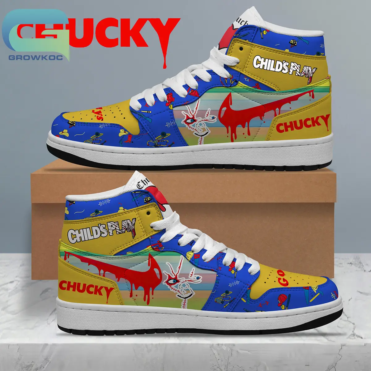 Child's Play Chucky Bloody Game Air Jordan 1 Shoes