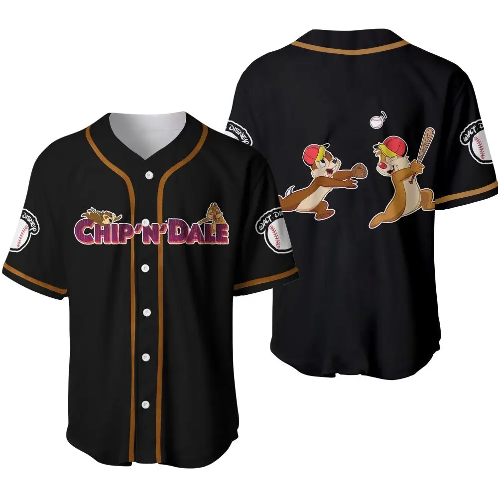 Chip 'N Dale Baseball Jersey - Fun Cartoon Sports Apparel For Fans