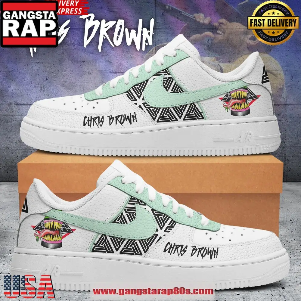 Chris Brown Evolution Tour Air Force 1 Sneakers Shoes Chris Brown Evolution Tour Air Force 1 Sneakers Shoes - Image 1