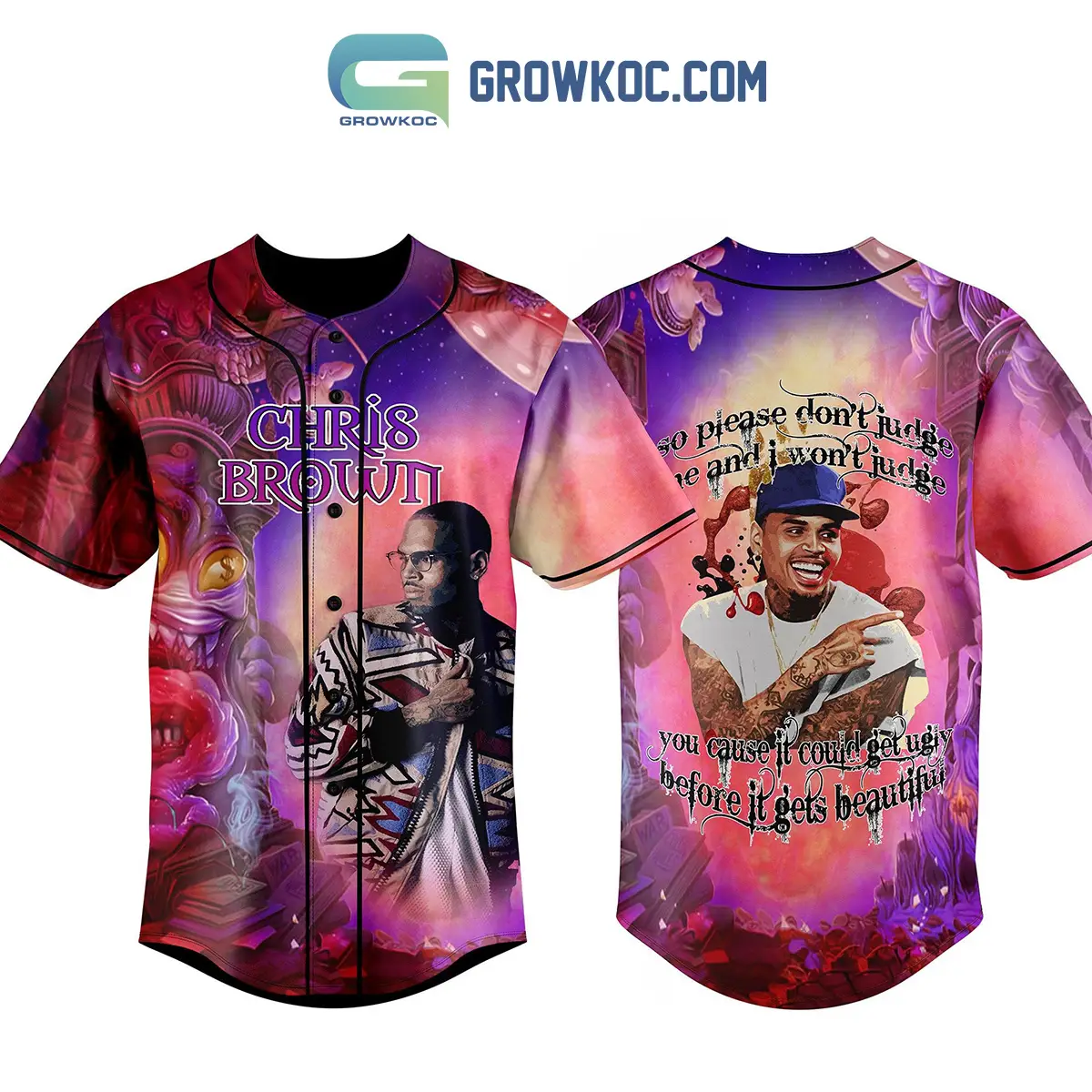 Chris Brown So Please Don't Judge Me And I Won't Judge Baseball Jersey