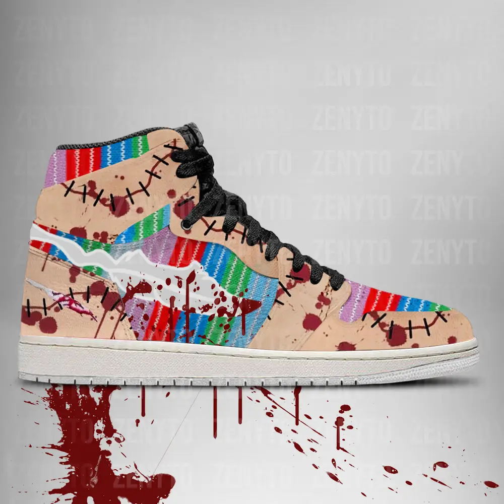Chucky Halloween J1 High Top Shoes Version 2