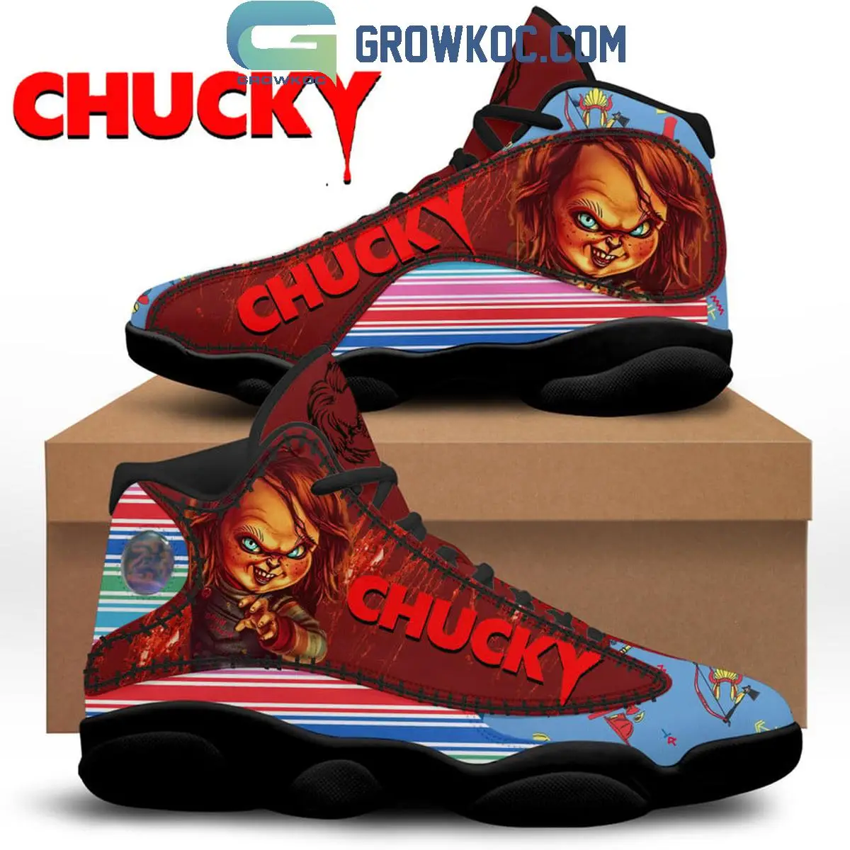 Chucky Horror Movie Wanna Play Air Jordan 13 Shoes