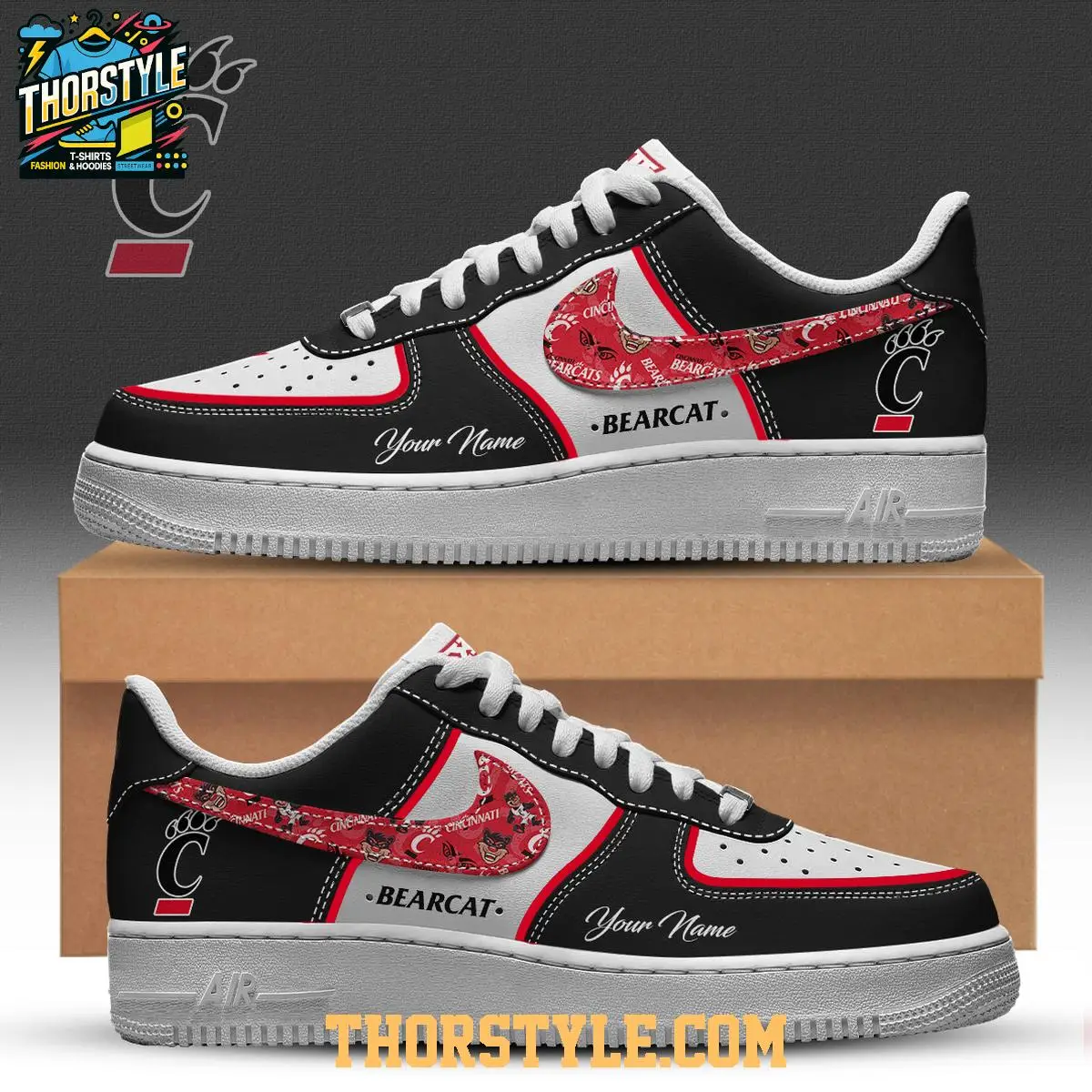Cincinnati Bearcats Go Bearcats Big 12 NCAA 2025 Personalized Air Force 1 Shoes Cincinnati Bearcats Go Bearcats Big 12 NCAA 2025 Personalized Air Force 1 Shoes - Image 1