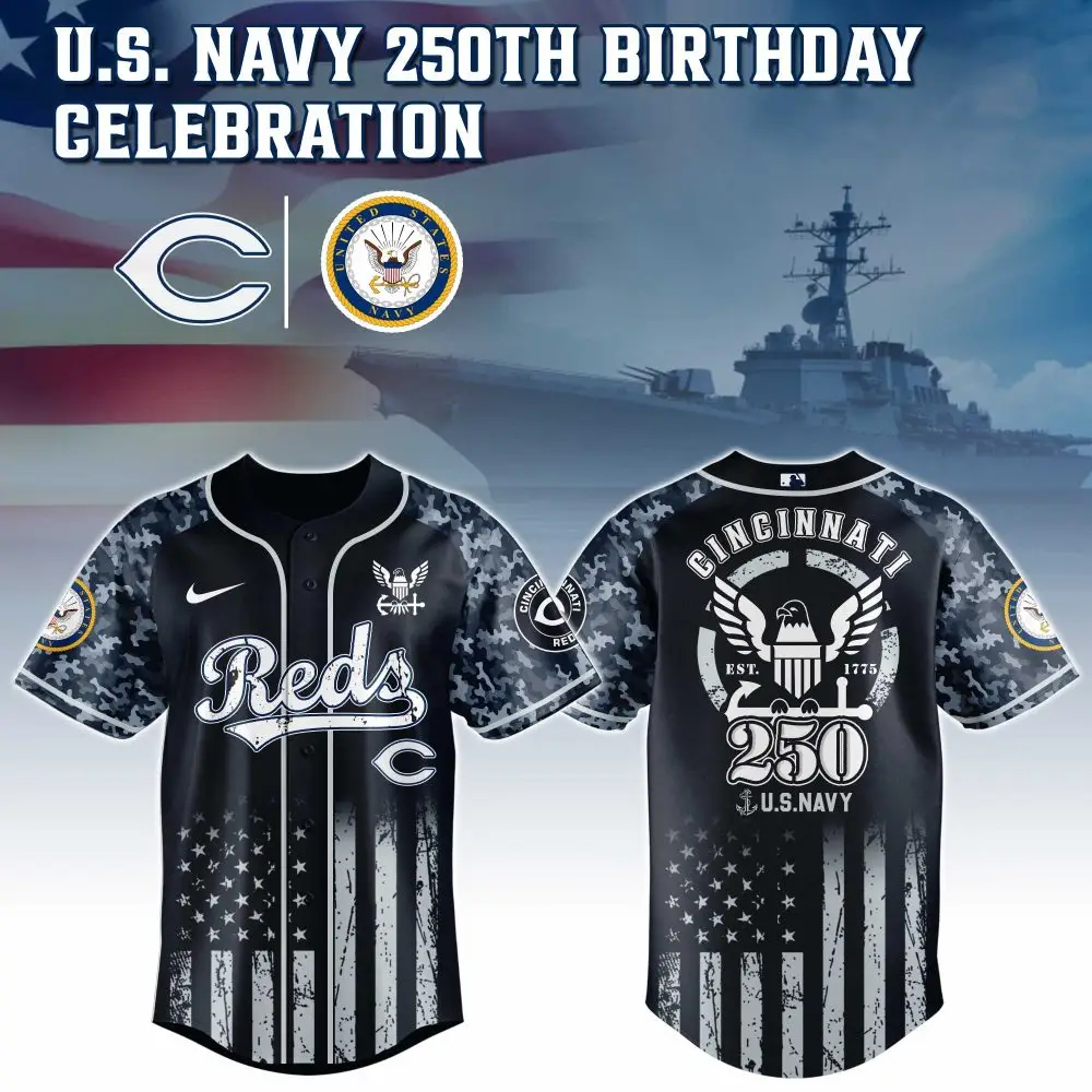 Cincinnati Reds Mlb X 250 U.S. Navy Baseball Jersey