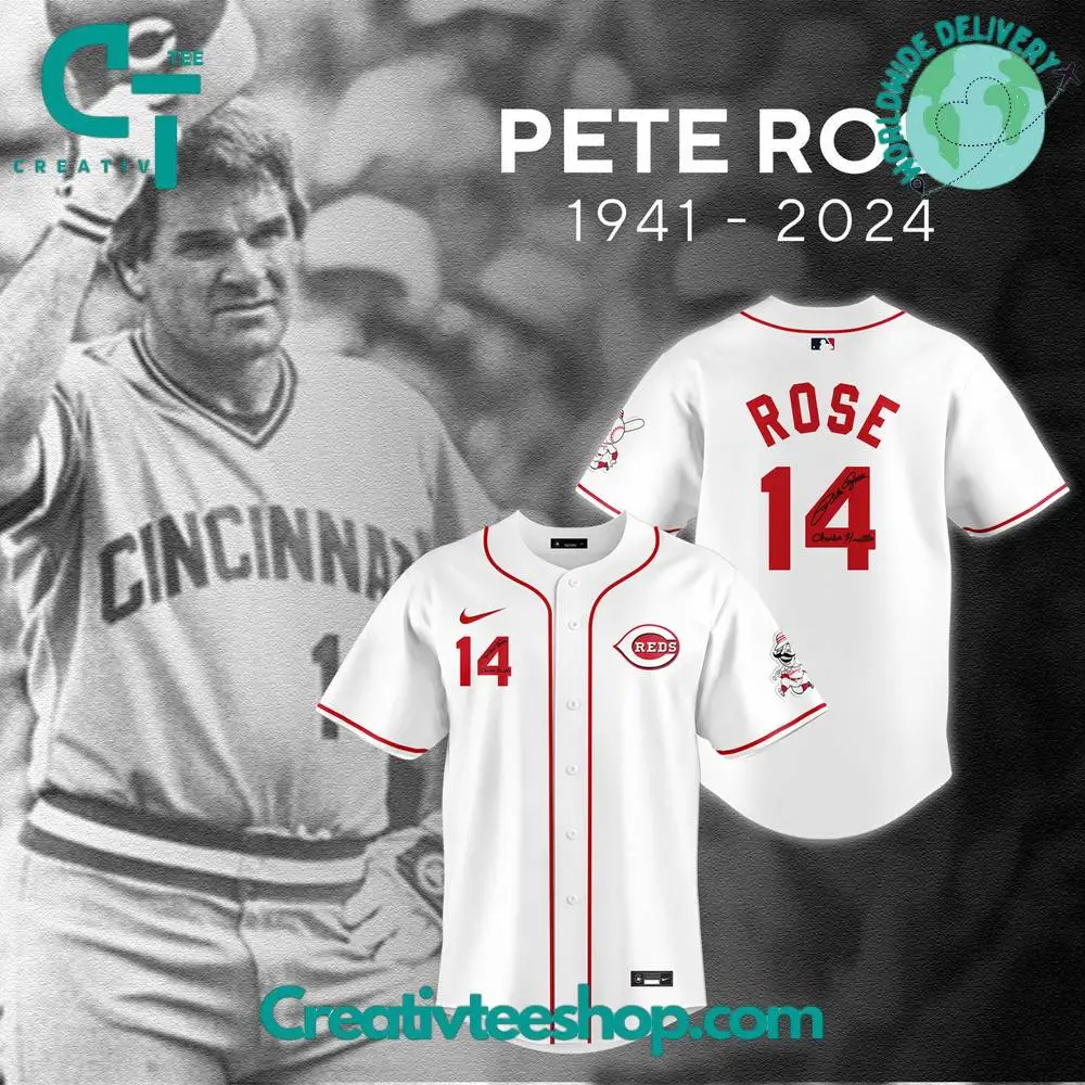 Cincinnati Reds The Hit King Thank You For Memories Baseball Jersey
