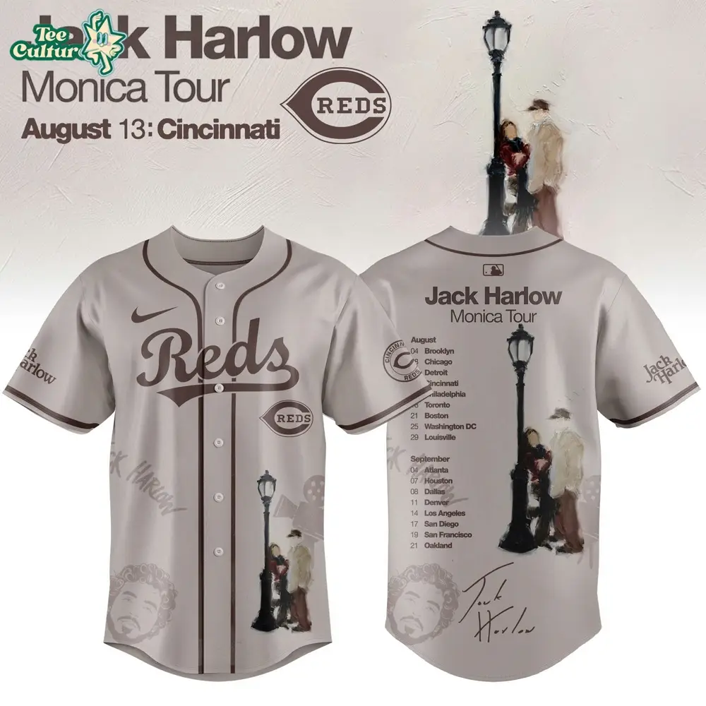 Cincinnati Reds x Jack Harlow “Monica Tour 2026” Limited Edition Jersey