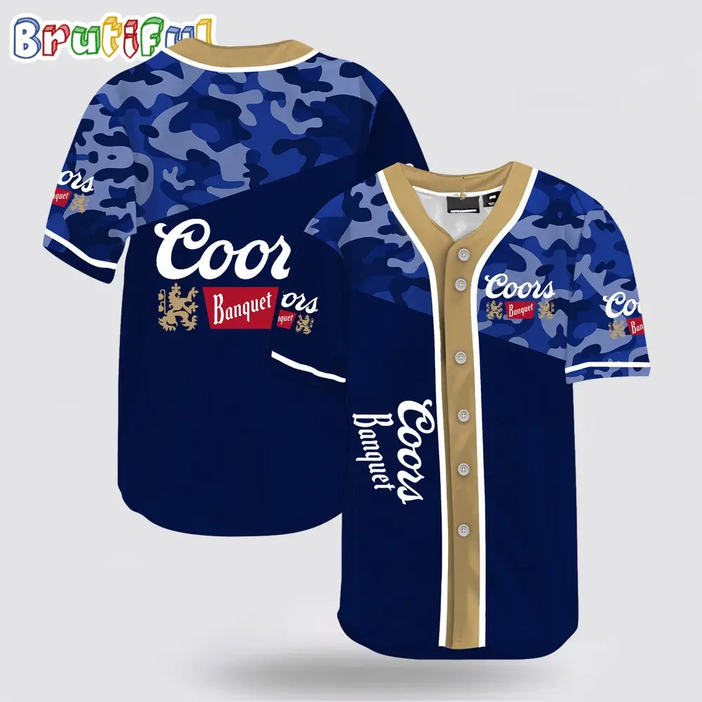 Classic Camouflage Coors Banquet Baseball Jersey