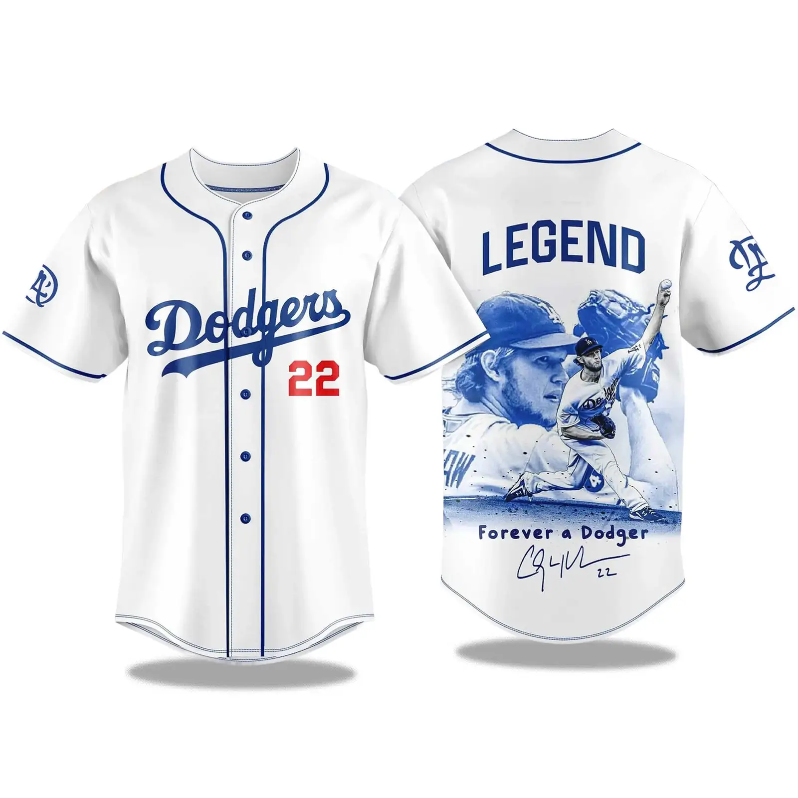 Clayton Kershaw Legend Forever a Los Angeles Dodgers 2025 Baseball Jersey - Tazila