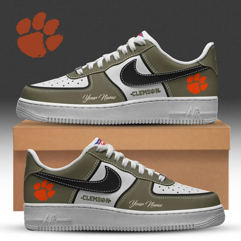 Clemson Tigers NCAA Limited Editon Military Air Force 1 Sneaker | ZK71