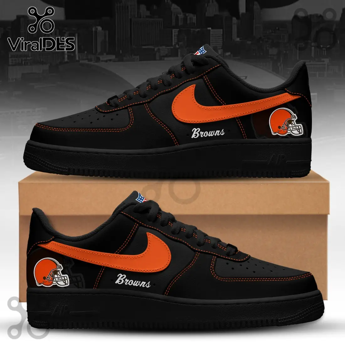 Cleveland Browns Blackout Nike Air Force 1