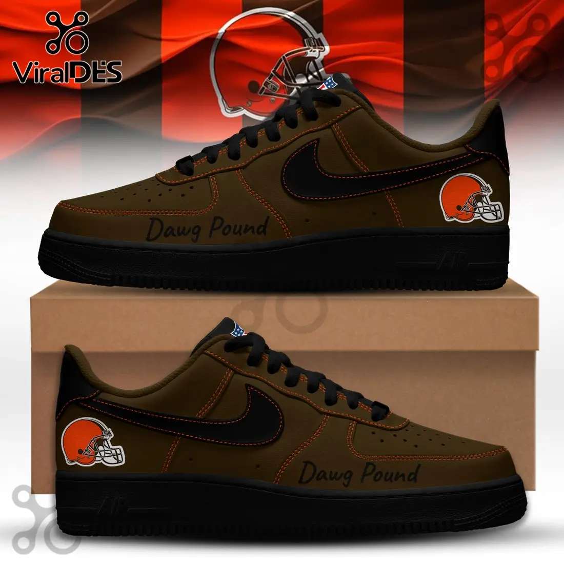 Cleveland Browns NFL Super Bowl 2026 Air Force 1 Sneakers