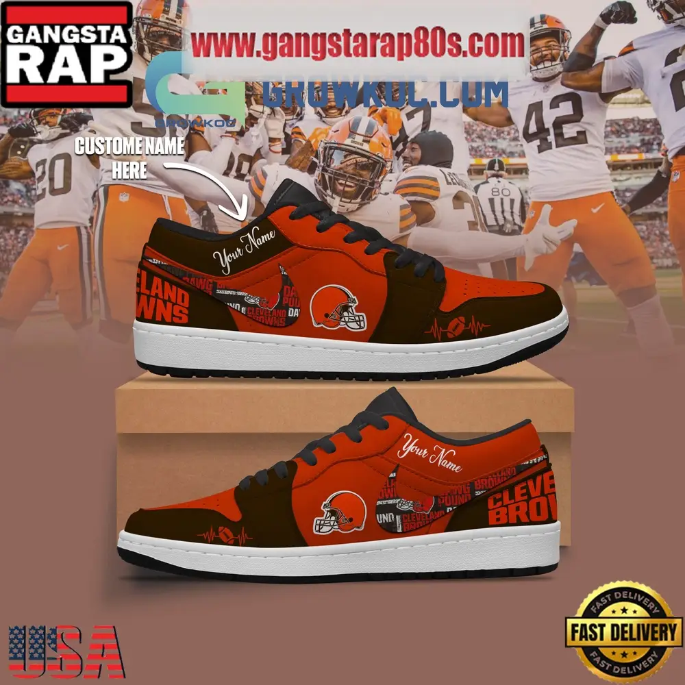 Cleveland Browns Personalized Air Jordan 1 Sneakers Shoes