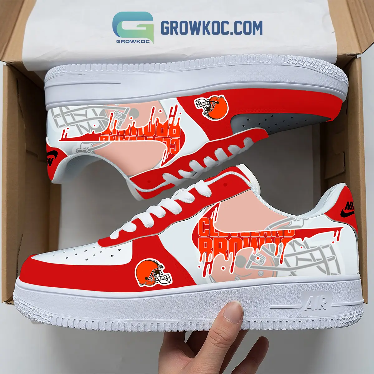 Cleveland Browns Team Logo Fan Air Force 1 Shoes
