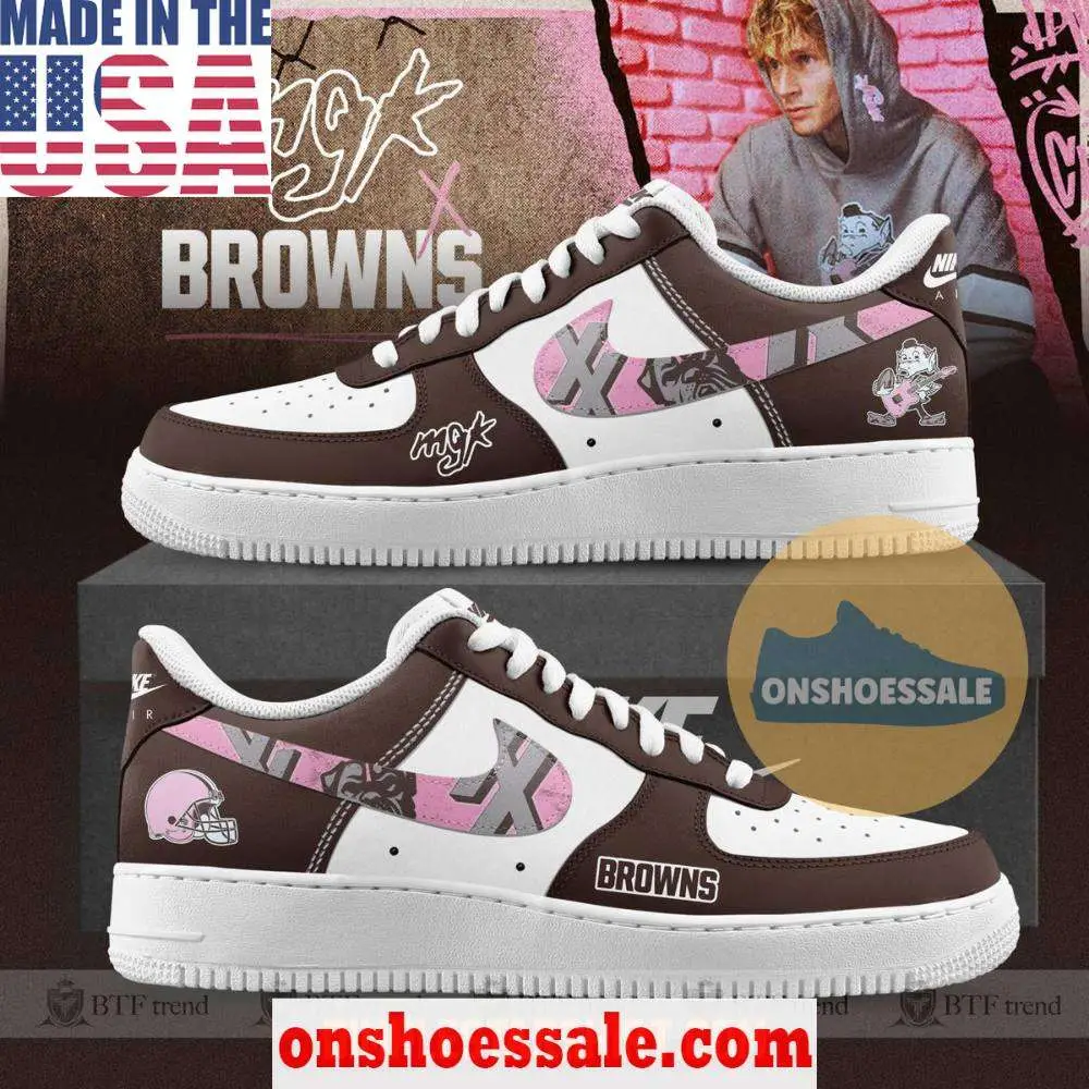 Cleveland Browns x Machine Gun Kelly Air Force 1 Shoes, Gift For Fans - Best Gift Shoes