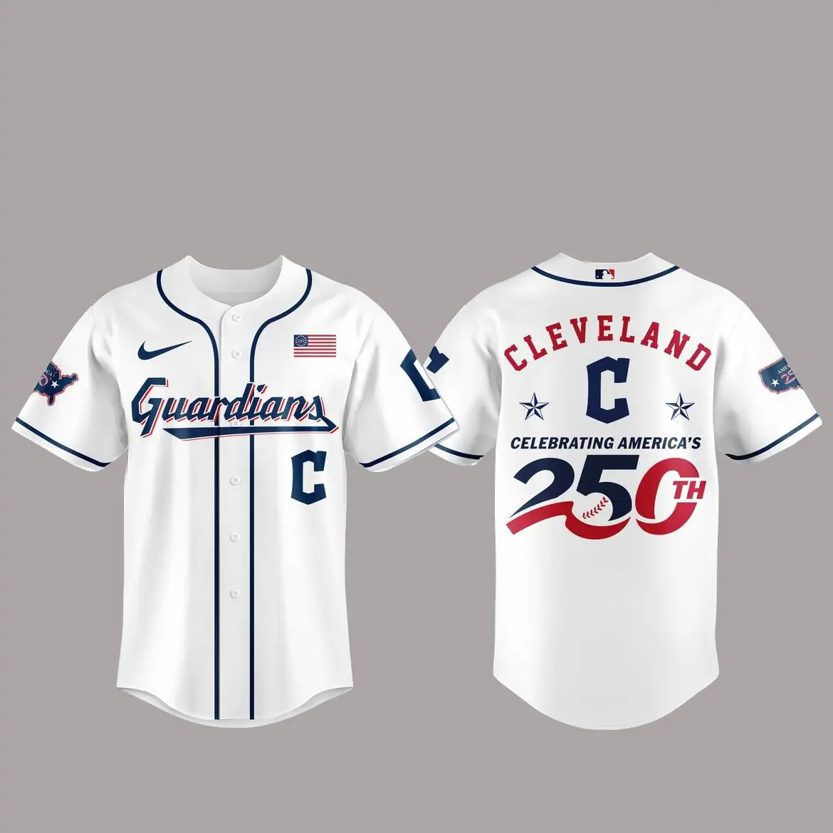 Cleveland Guardians America 250th Anniversary Of USA 2026 Baseball Jersey - Tazila