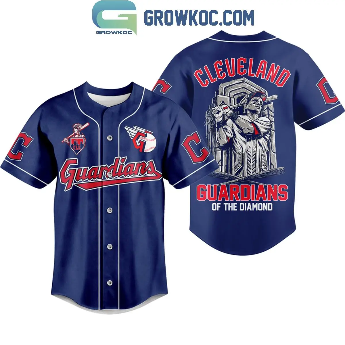 Cleveland Guardians Of The Diamond Personalized Baseball Jersey