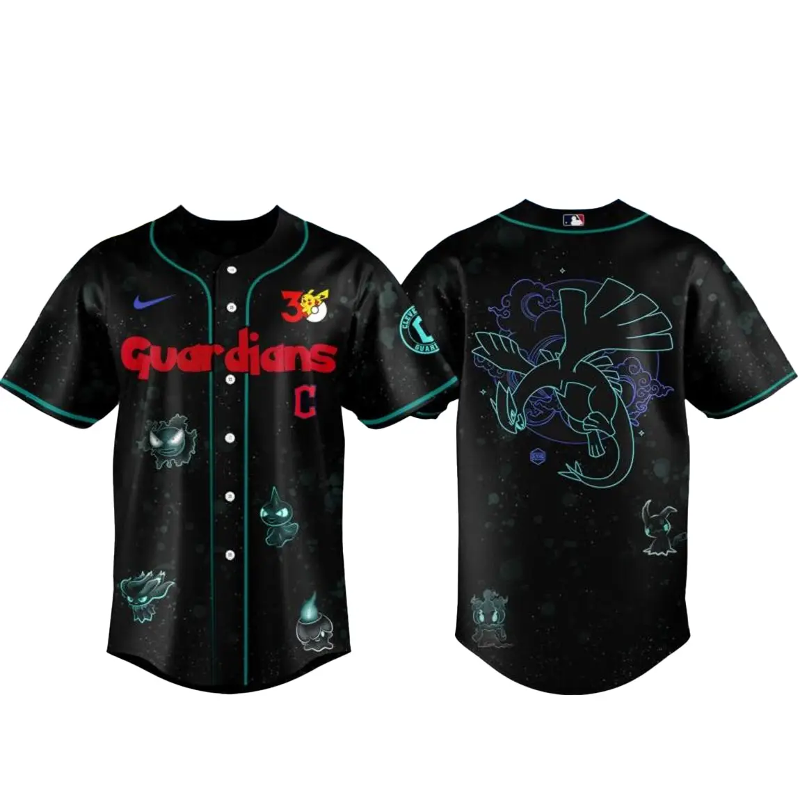 Cleveland Guardians Pokemon 30th Anniversary 1996-2026 Baseball Jersey - Tazila