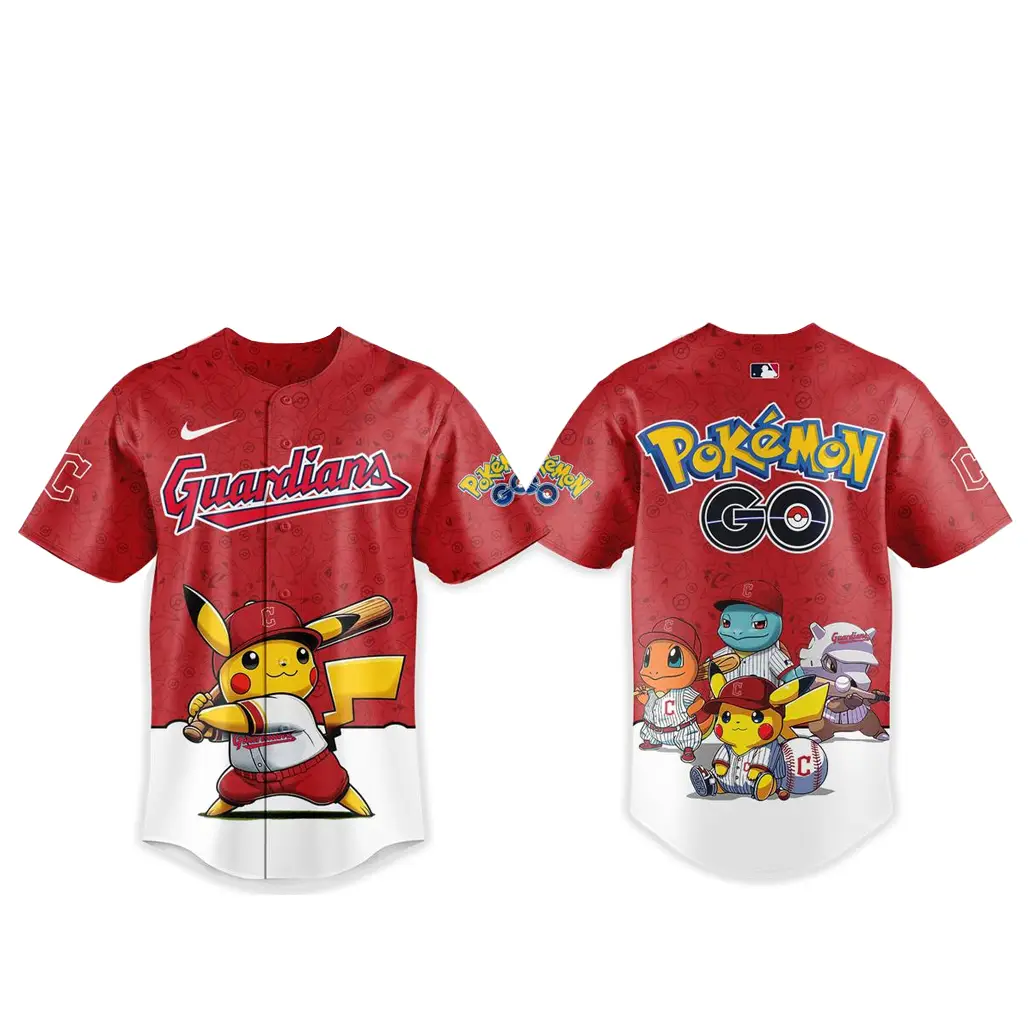 Cleveland Guardians Pokemon Go Night 2026 Game Baseball Jersey - Tazila Cleveland Guardians Pokemon Go Night 2026 Game Baseball Jersey - Tazila - Image 1