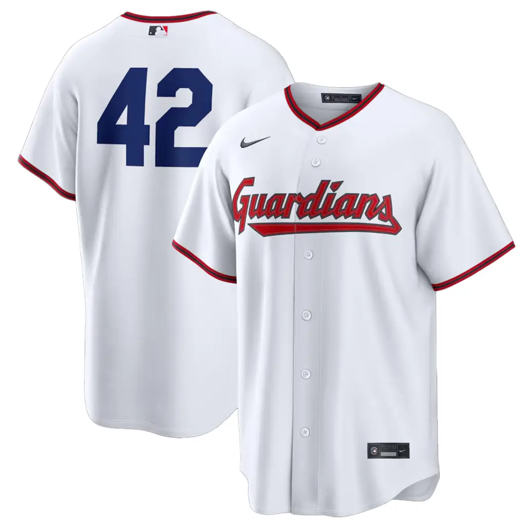 Cleveland Guardians White Home 2026 Jackie Robinson Day Baseball Jersey - Tazila
