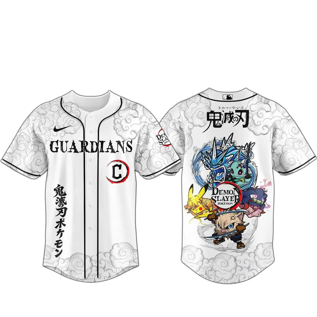 Cleveland Guardians x Demon Slayer and Pokemon 2026 Baseball Jersey - Tazila