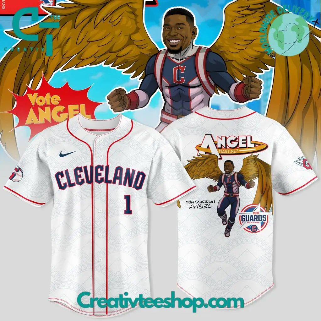 Cleveland Guardians X Guardian Power: All-Star Edition "Angel" Special Baseball Jersey Cleveland Guardians X Guardian Power: All-Star Edition "Angel" Special Baseball Jersey - Image 1