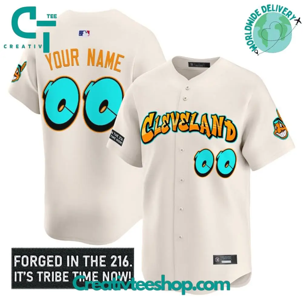 Cleveland Indians 'Graffiti 216 Ink Edition' Special Baseball Jersey