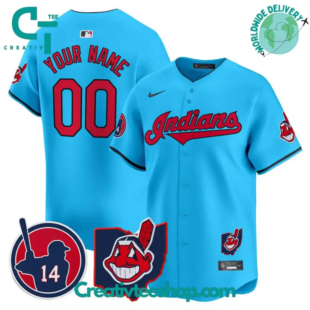 Cleveland Indians Larry Doby Special Baseball Jersey Cleveland Indians Larry Doby Special Baseball Jersey - Image 1