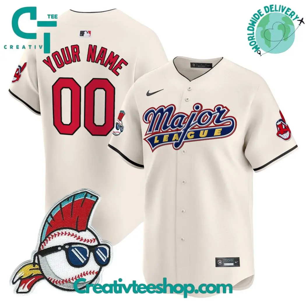 Cleveland Indians Major League Cream Baseball Jersey