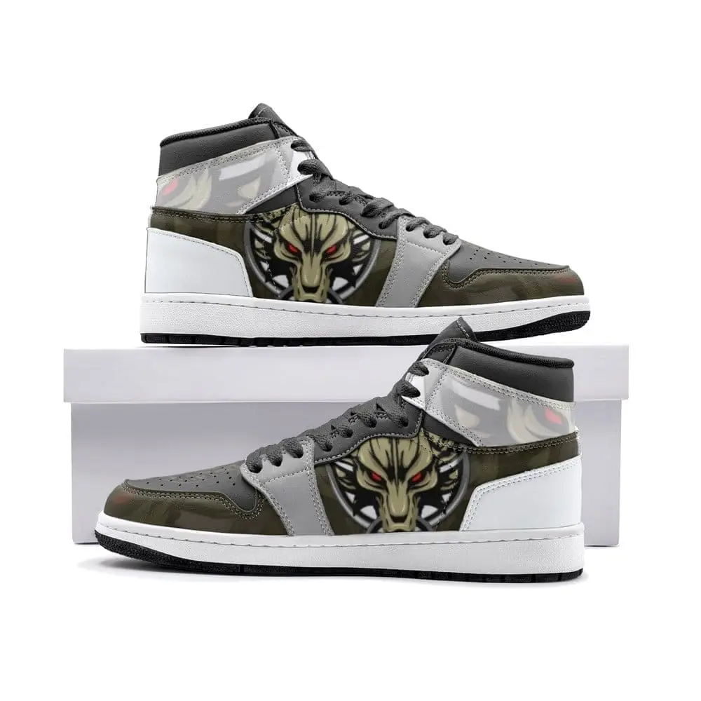 Cloud Wolf Head Final Fantasy Air Jordan 1 High Top Shoes