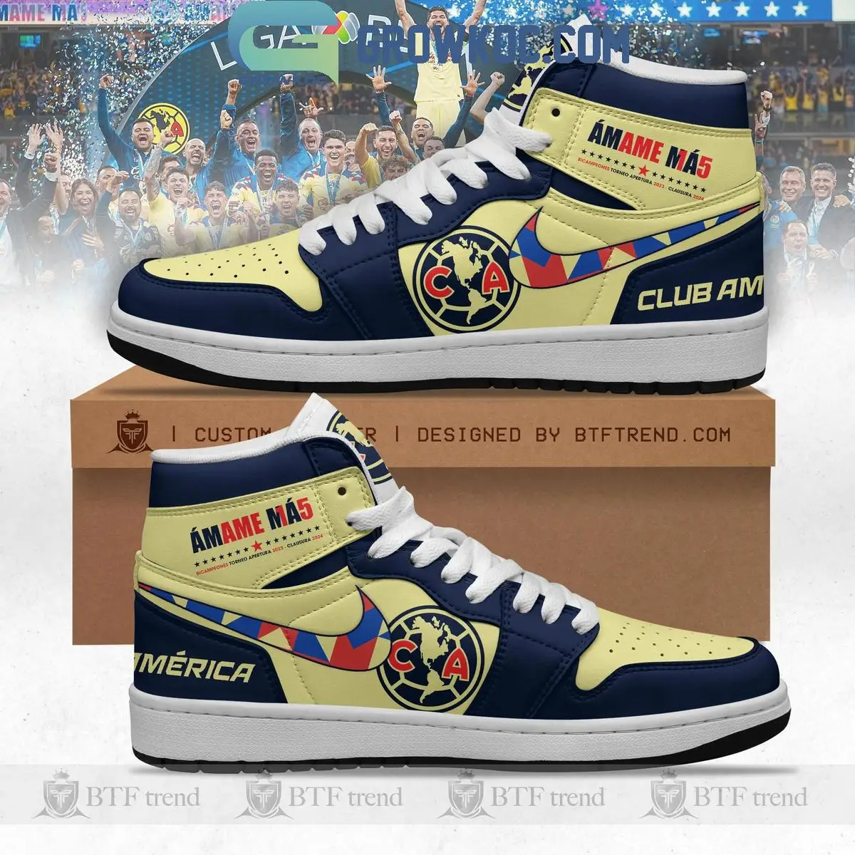 Club America Bicampeones Amame 15 Champions 2024 Air Jordan 1 Shoes