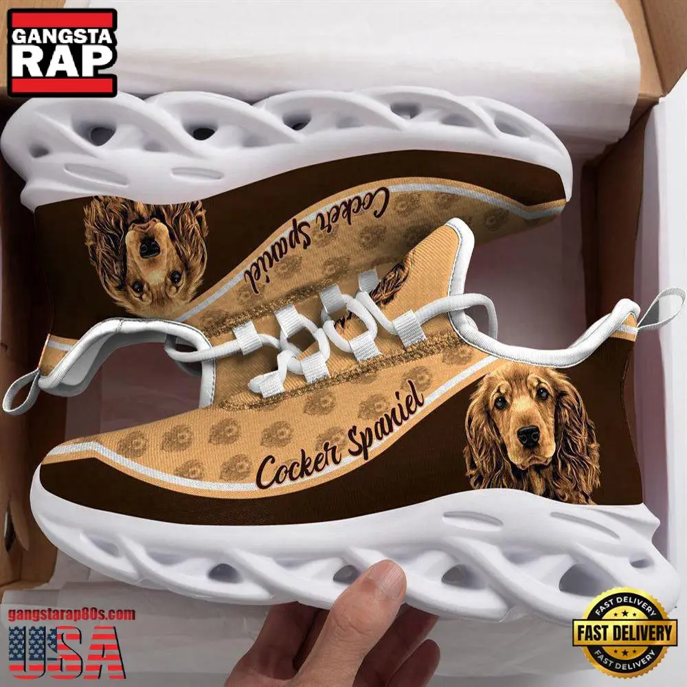 Cocker Spaniel Dogs Lover Max Soul Shoes, Running Sneakers