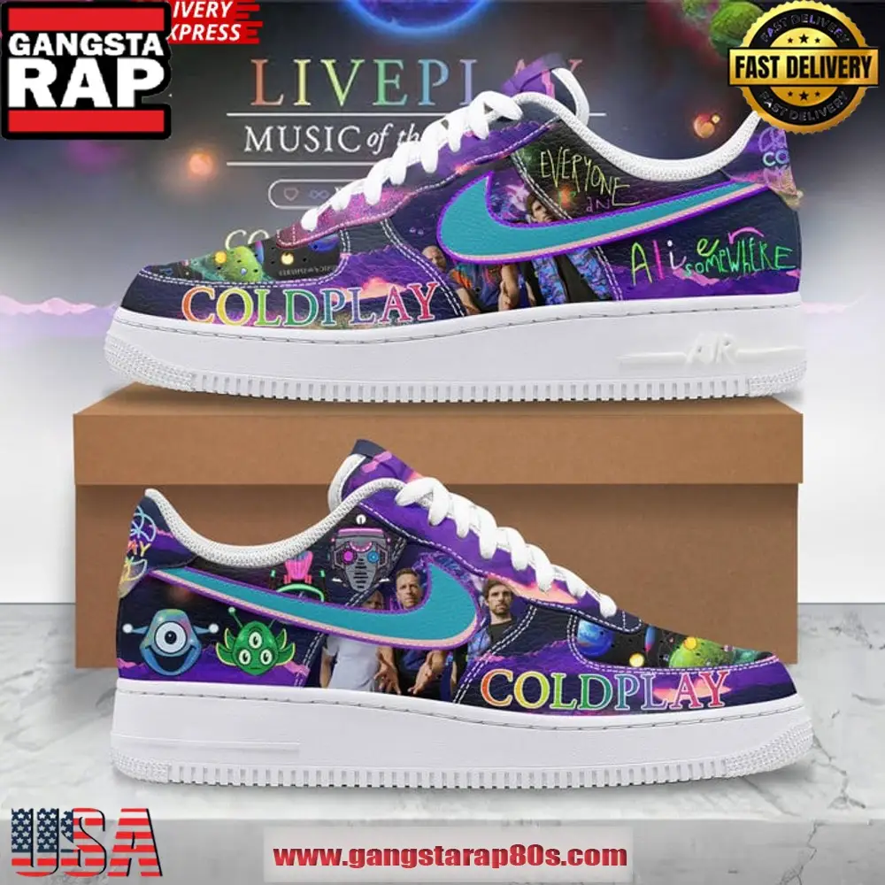 Coldplay Limited Edition Air Force 1 Running Sneakers Shoes