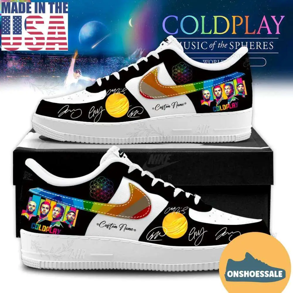 Coldplay Music of the Spheres World Tour Air Force Shoes, Gift For Fans - Best Gift Shoes