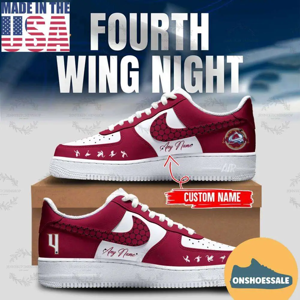 Colorado Avalanche Fourth Wing Night 2025 Custom AF1 Shoes, Gift For Fans - Best Gift Shoes