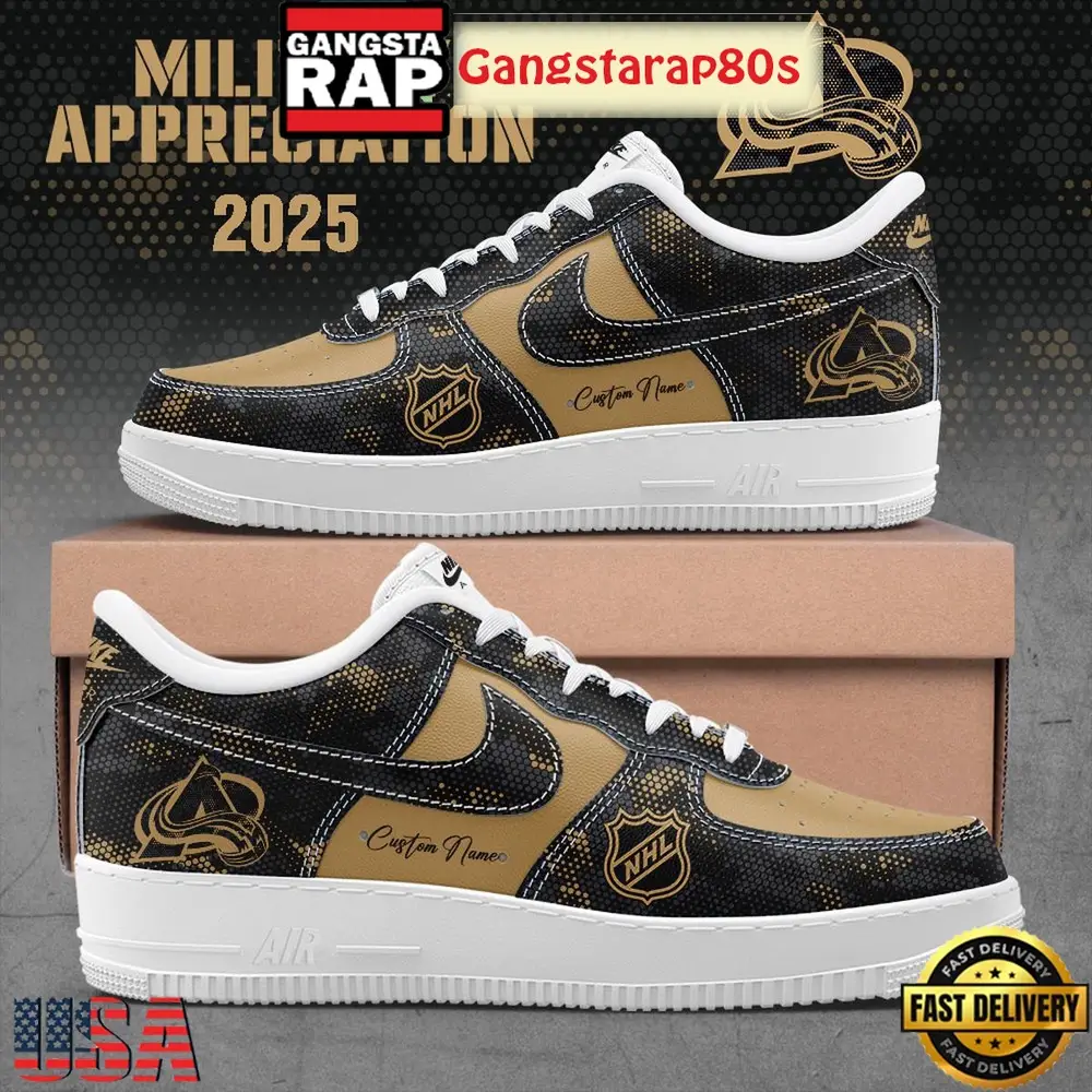 Colorado Avalanche Military Appreciation 2025 Air Force 1 Sneakers Shoes Colorado Avalanche Military Appreciation 2025 Air Force 1 Sneakers Shoes - Image 1