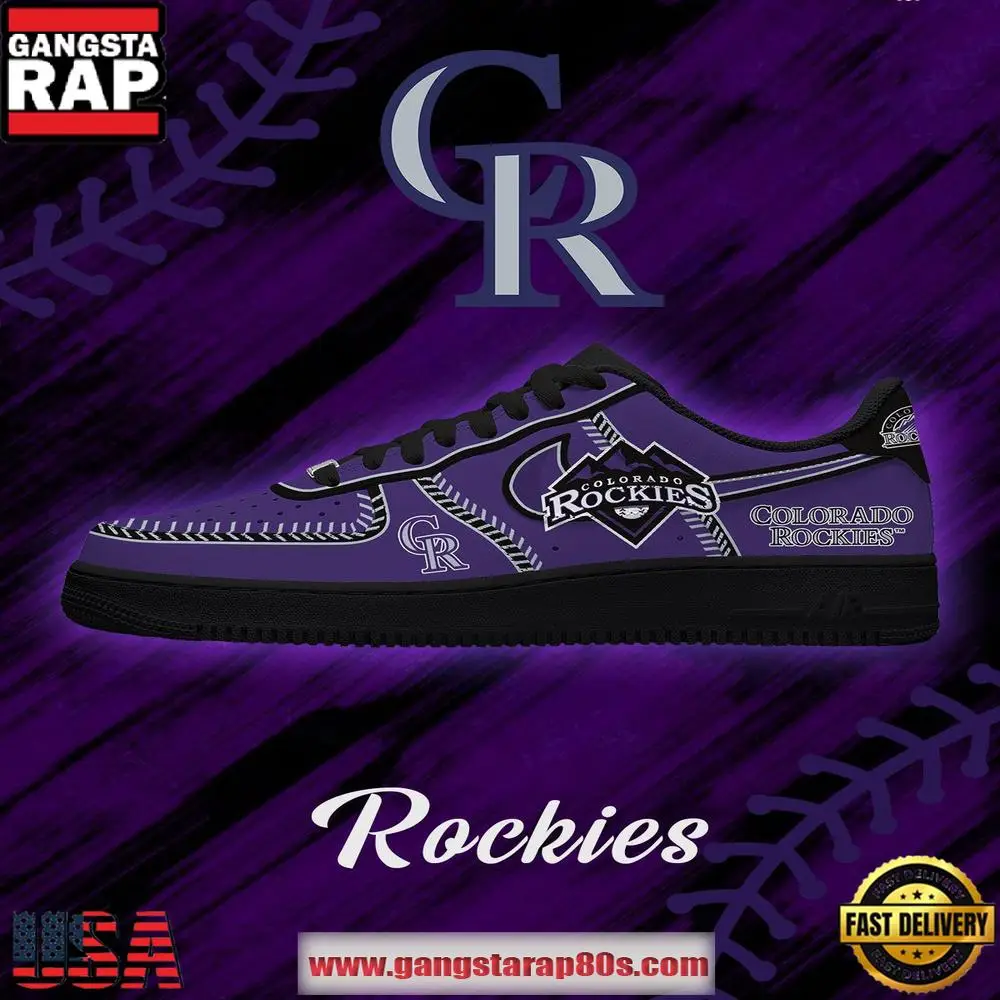Colorado Baseball Limited Edition Nike Air Force 1 Sneakers Shoes Colorado Baseball Limited Edition Nike Air Force 1 Sneakers Shoes - Image 1