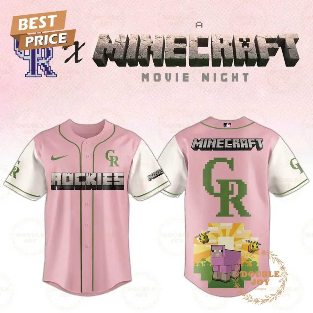 Colorado Rockies 2025 A Minecraft Movie Night Special Edition Baseball Jersey