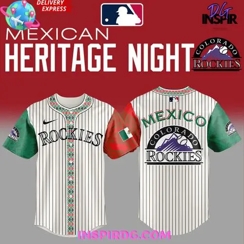 Colorado Rockies 2025 Mexican Heritage Night Striped Jersey