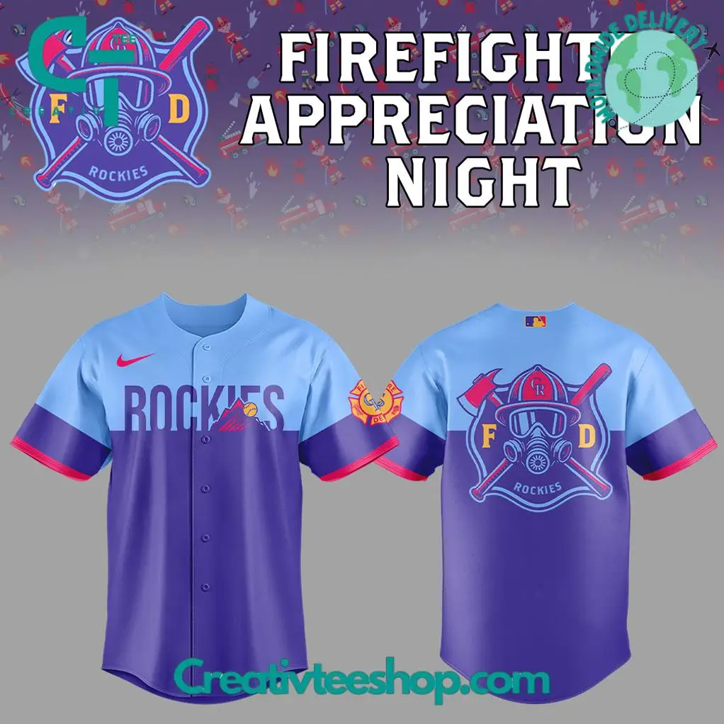 Colorado Rockies City Connect X Firefighter Appreciation Night Special Baseball Jersey