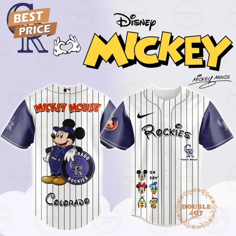 Colorado Rockies Disney Mickey Mouse 2025 Limited Edition Baseball Jersey Colorado Rockies Disney Mickey Mouse 2025 Limited Edition Baseball Jersey - Image 1