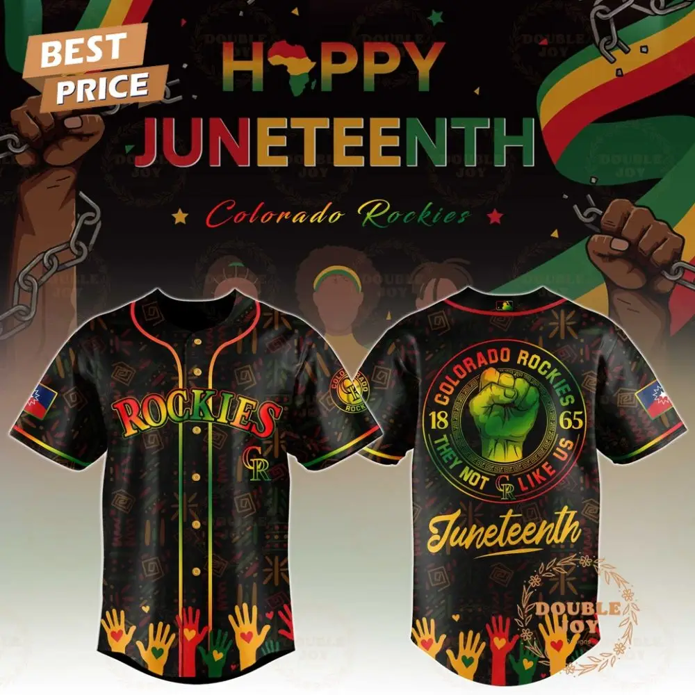 Colorado Rockies Happy Juneteenth They Not Like Us Limited Edition Baseball Jersey