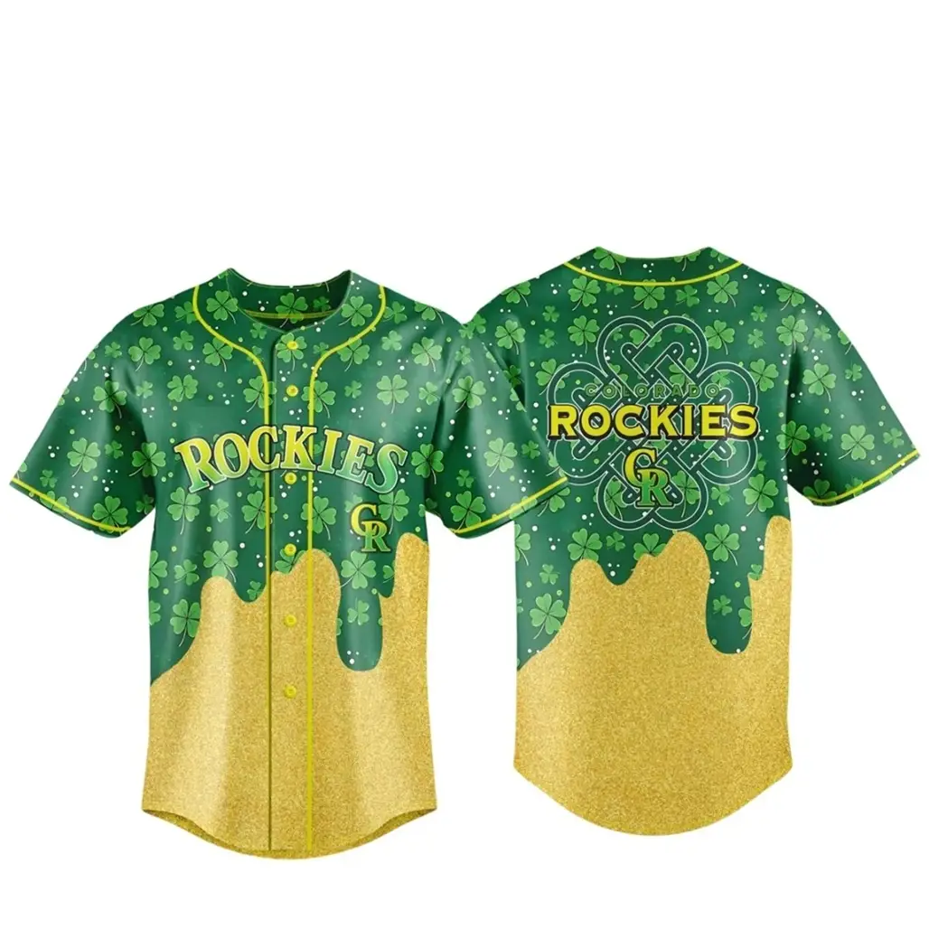 Colorado Rockies Happy St Patrick’s Day 2026 Baseball Jersey - Tazila