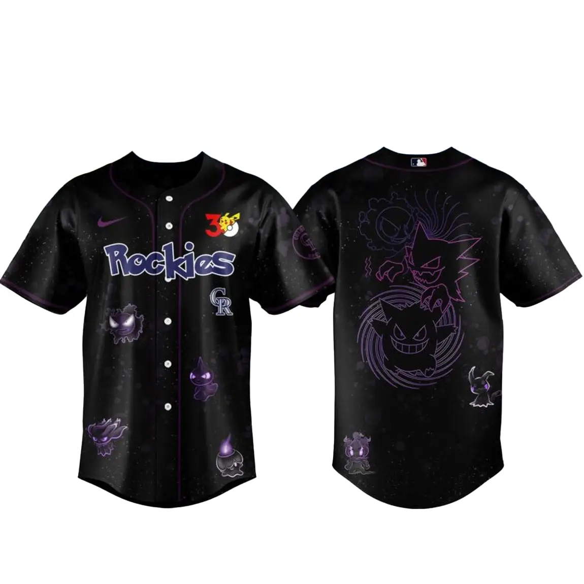 Colorado Rockies Pokemon 30th Anniversary 1996-2026 Baseball Jersey - Tazila