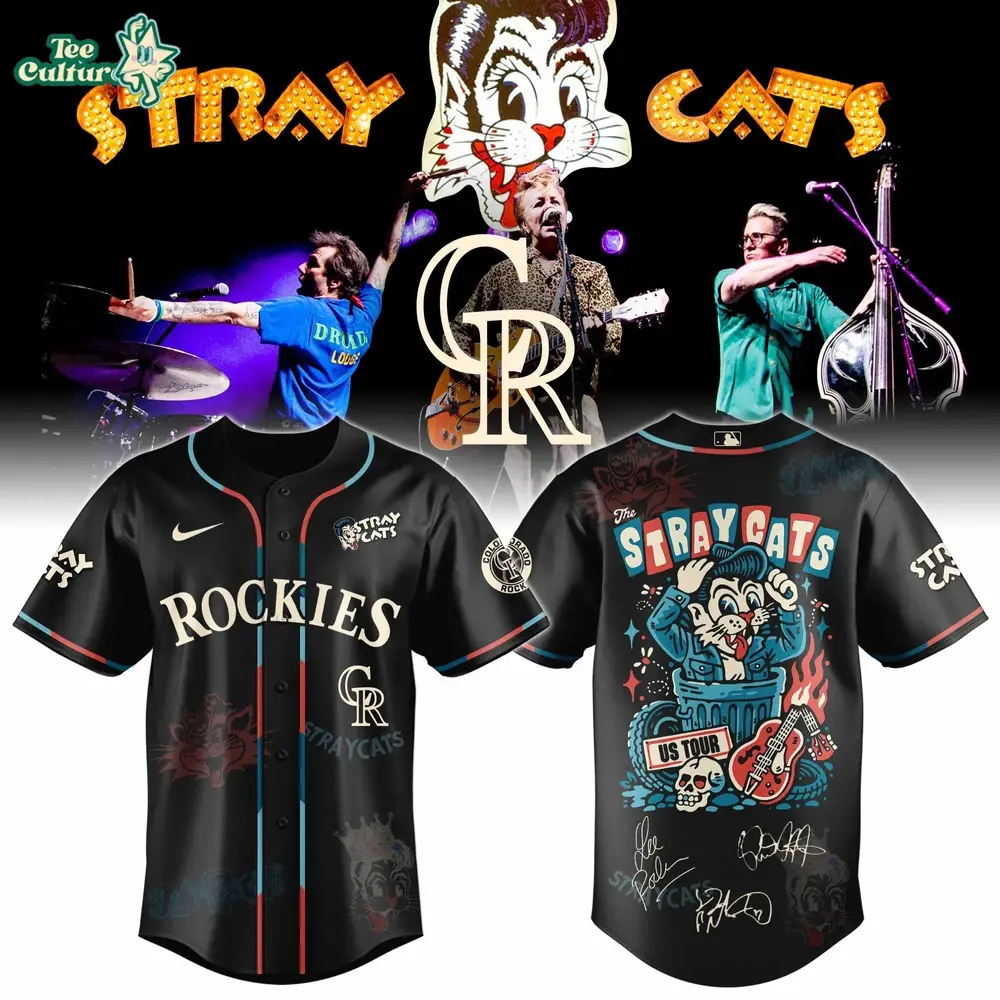 Colorado Rockies Stray Cats 2026 US Tour Inspired Baseball Jersey