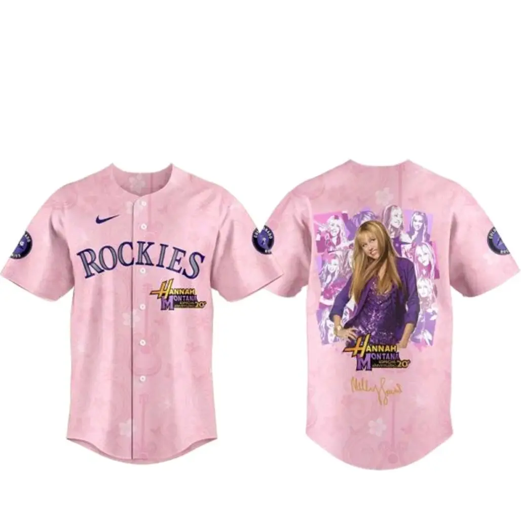 Colorado Rockies x Hannah Montana 20th Anniversary Baseball Jersey - Tazila