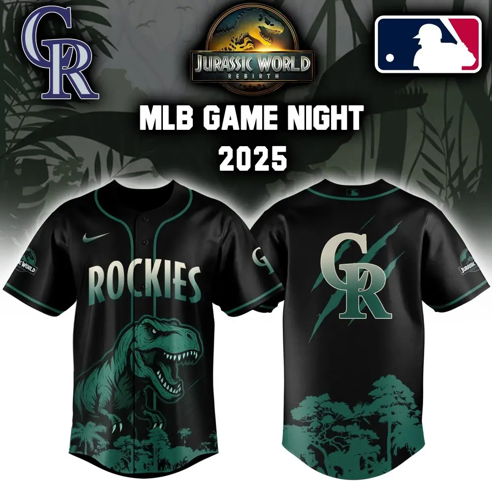 Colorado Rockies X Mlb Jurassic World Baseball Jersey