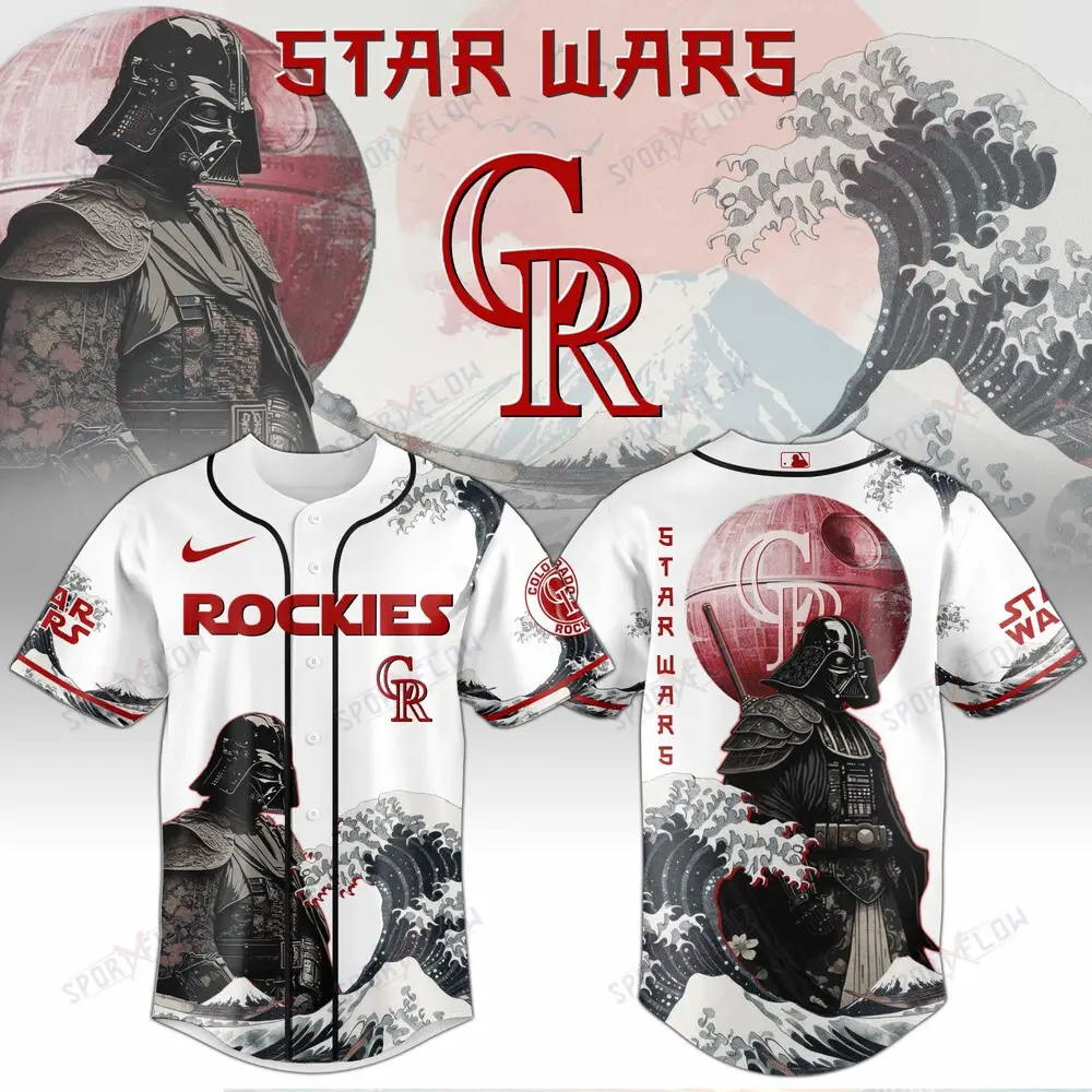 Colorado Rockies X Star Wars Darth Vader Japanese Aesthetic Baseball Jersey