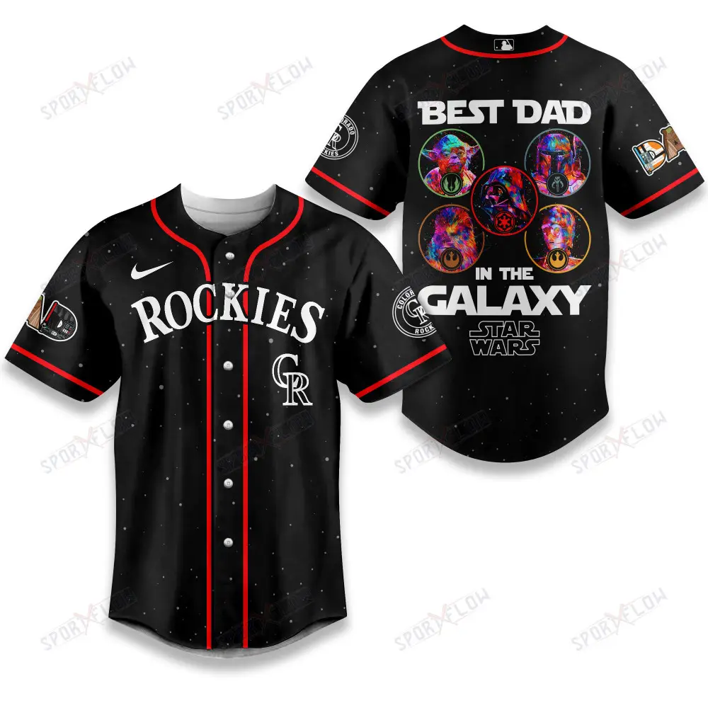Colorado Rockies X Star Wars The Chosen Dad Father'S Day Baseball Jersey