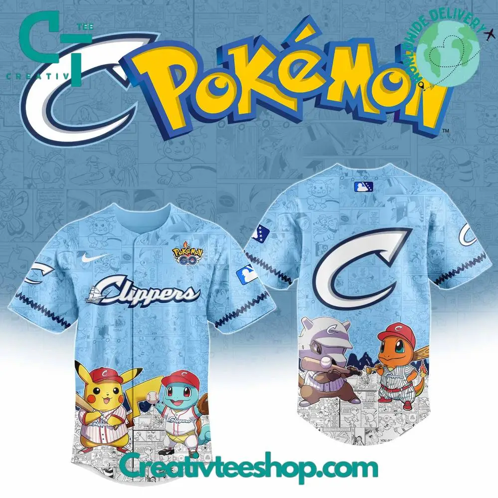 Columbus Clippers X Pokemon Go Special Baseball Jersey