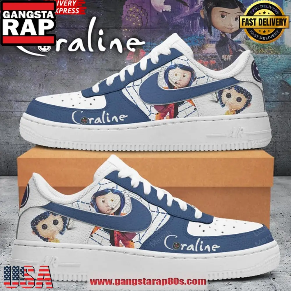 Coraline 2025 Limited Edition Air Force 1 Sneakers Shoes Coraline 2025 Limited Edition Air Force 1 Sneakers Shoes - Image 1